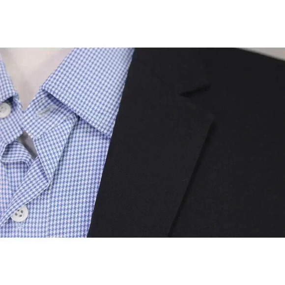 Theory Xylo Solid Black Slim Fit Wool Stretch 2-Btn Blazer Jacket 44R - Picture 5 of 9